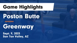 Poston Butte  vs Greenway  Game Highlights - Sept. 9, 2023