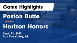 Poston Butte  vs Horizon Honors  Game Highlights - Sept. 22, 2023