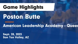 Poston Butte  vs American Leadership Academy - Queen Creek Game Highlights - Sept. 28, 2023