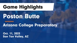 Poston Butte  vs Arizona College Preparatory  Game Highlights - Oct. 11, 2023