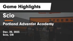 Scio  vs Portland Adventist Academy Game Highlights - Dec. 20, 2023