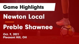 Newton Local  vs Preble Shawnee  Game Highlights - Oct. 9, 2021