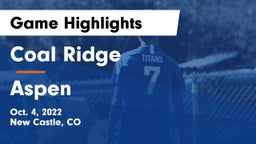 Coal Ridge  vs Aspen  Game Highlights - Oct. 4, 2022
