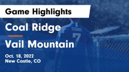 Coal Ridge  vs Vail Mountain Game Highlights - Oct. 18, 2022