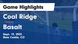 Coal Ridge  vs Basalt Game Highlights - Sept. 19, 2023