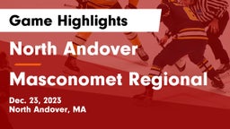 North Andover  vs Masconomet Regional  Game Highlights - Dec. 23, 2023