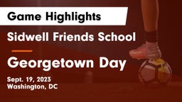 Sidwell Friends School vs Georgetown Day  Game Highlights - Sept. 19, 2023