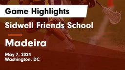 Sidwell Friends School vs Madeira Game Highlights - May 7, 2024