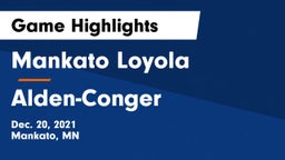 Mankato Loyola  vs Alden-Conger  Game Highlights - Dec. 20, 2021