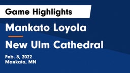 Mankato Loyola  vs New Ulm Cathedral  Game Highlights - Feb. 8, 2022