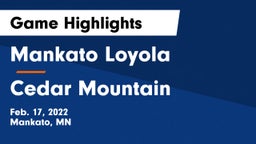 Mankato Loyola  vs Cedar Mountain Game Highlights - Feb. 17, 2022