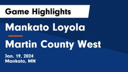 Mankato Loyola  vs Martin County West  Game Highlights - Jan. 19, 2024