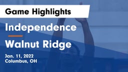 Independence  vs Walnut Ridge  Game Highlights - Jan. 11, 2022