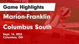 Marion-Franklin  vs Columbus South  Game Highlights - Sept. 14, 2023