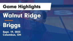 Walnut Ridge  vs Briggs  Game Highlights - Sept. 19, 2023