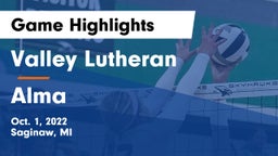 Valley Lutheran  vs Alma  Game Highlights - Oct. 1, 2022