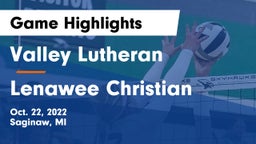 Valley Lutheran  vs Lenawee Christian  Game Highlights - Oct. 22, 2022