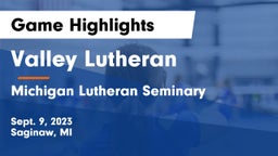 Valley Lutheran  vs Michigan Lutheran Seminary Game Highlights - Sept. 9, 2023