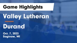 Valley Lutheran  vs Durand  Game Highlights - Oct. 7, 2023