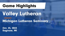 Valley Lutheran  vs Michigan Lutheran Seminary Game Highlights - Oct. 25, 2023