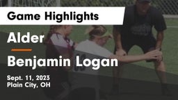 Alder  vs Benjamin Logan  Game Highlights - Sept. 11, 2023