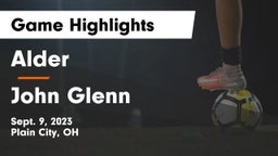 Alder  vs John Glenn  Game Highlights - Sept. 9, 2023