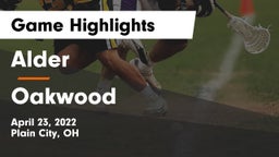 Alder  vs Oakwood  Game Highlights - April 23, 2022