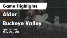 Alder  vs Buckeye Valley Game Highlights - April 26, 2022