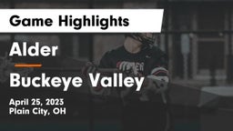 Alder  vs Buckeye Valley  Game Highlights - April 25, 2023