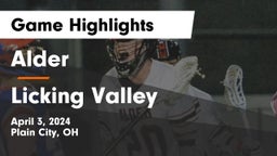 Alder  vs Licking Valley  Game Highlights - April 3, 2024
