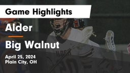 Alder  vs Big Walnut  Game Highlights - April 25, 2024