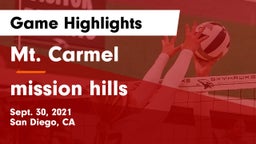 Mt. Carmel  vs mission hills  Game Highlights - Sept. 30, 2021
