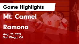 Mt. Carmel  vs Ramona  Game Highlights - Aug. 23, 2022