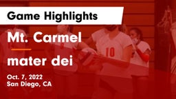 Mt. Carmel  vs mater dei  Game Highlights - Oct. 7, 2022