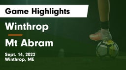 Winthrop  vs Mt Abram  Game Highlights - Sept. 14, 2022