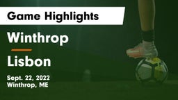 Winthrop  vs Lisbon  Game Highlights - Sept. 22, 2022