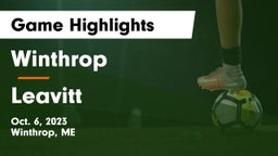 Winthrop  vs Leavitt Game Highlights - Oct. 6, 2023
