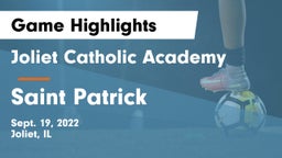 Joliet Catholic Academy  vs Saint Patrick  Game Highlights - Sept. 19, 2022