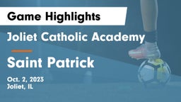 Joliet Catholic Academy  vs Saint Patrick  Game Highlights - Oct. 2, 2023