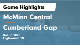 McMinn Central  vs Cumberland Gap  Game Highlights - Dec. 7, 2021