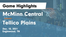 McMinn Central  vs Tellico Plains  Game Highlights - Dec. 10, 2021