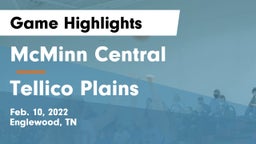 McMinn Central  vs Tellico Plains  Game Highlights - Feb. 10, 2022
