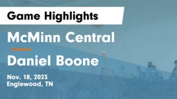 McMinn Central  vs Daniel Boone  Game Highlights - Nov. 18, 2023