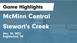 McMinn Central  vs Stewart's Creek  Game Highlights - Nov. 25, 2023