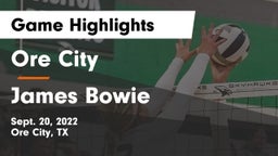 Ore City  vs James Bowie  Game Highlights - Sept. 20, 2022