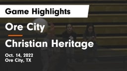Ore City  vs Christian Heritage Game Highlights - Oct. 14, 2022