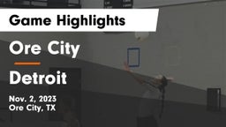 Ore City  vs Detroit  Game Highlights - Nov. 2, 2023