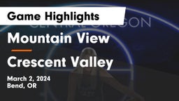 Mountain View  vs Crescent Valley  Game Highlights - March 2, 2024