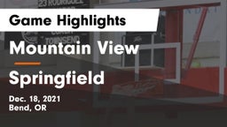 Mountain View  vs Springfield  Game Highlights - Dec. 18, 2021