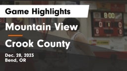 Mountain View  vs Crook County  Game Highlights - Dec. 28, 2023
